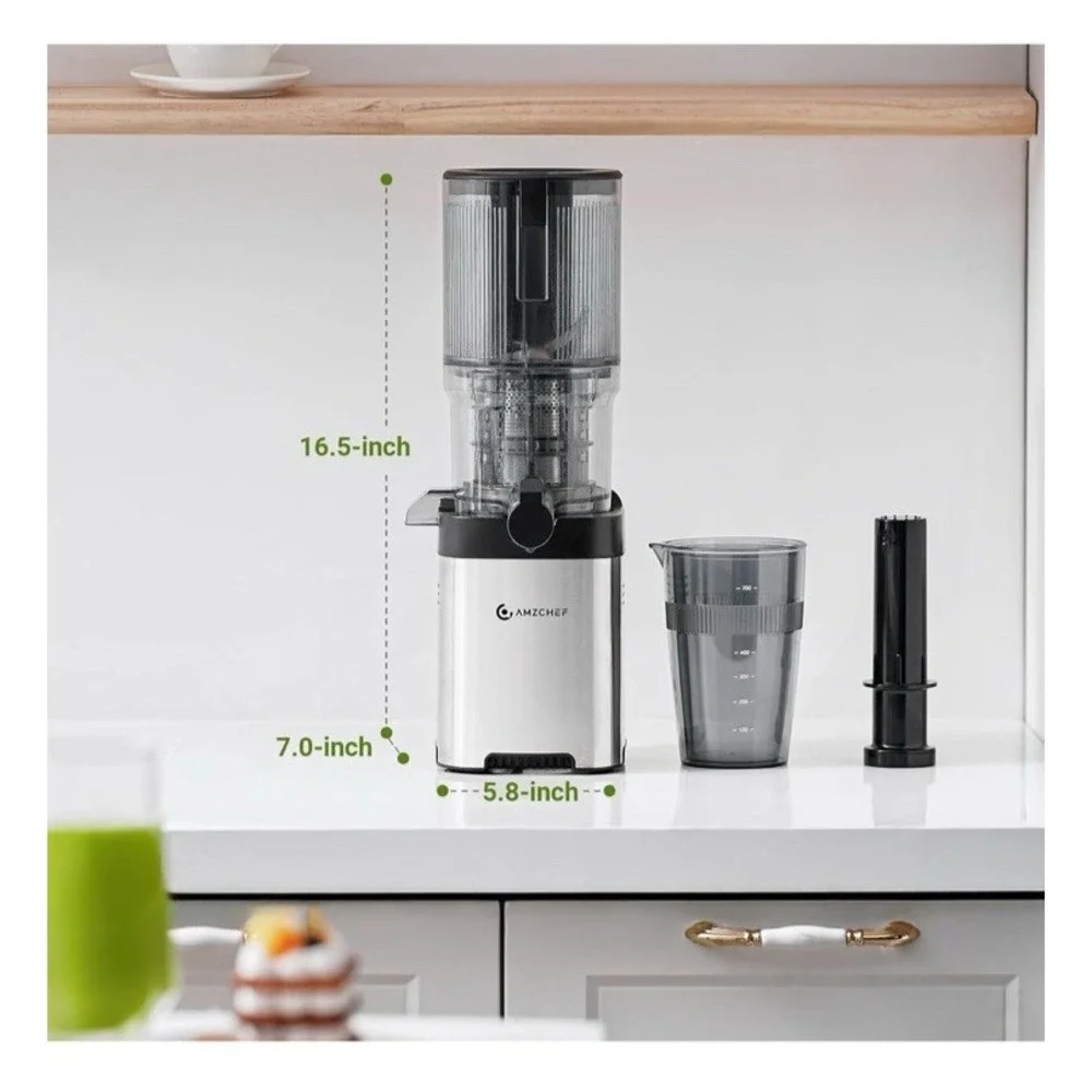 New AMZCHEF Cold Press Juicer, Juicers Machines - Wide Mouth & Large Feed‎ Chute